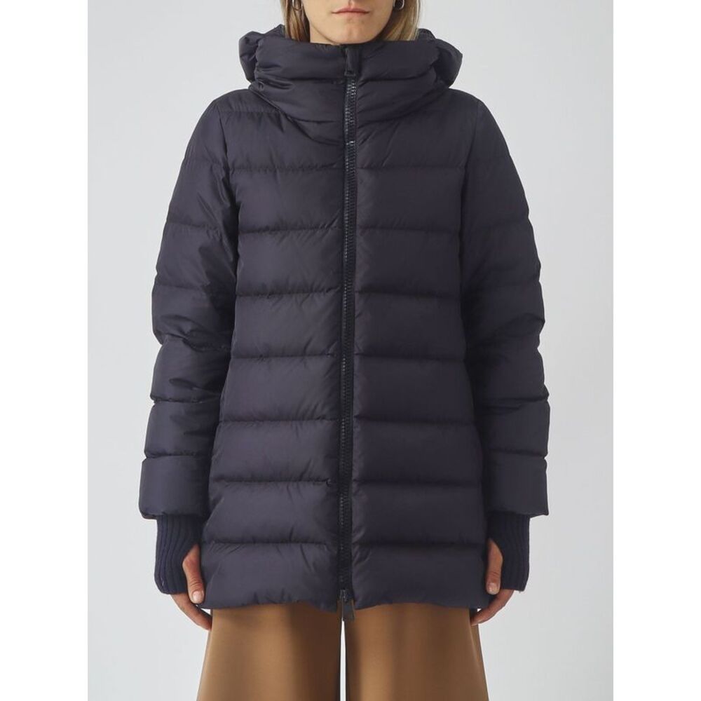 Herno Women A-Shape Short Water-Repellent Nylon Herno Down Jacket With Hood